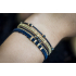 Flo blue gold armband
